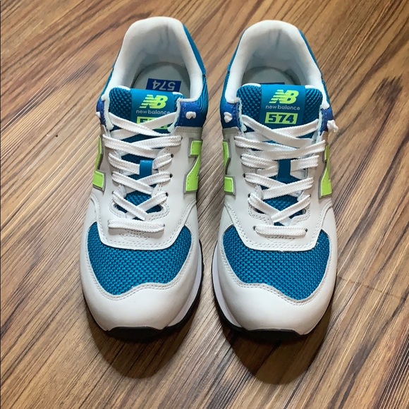 new balance 574 black energy lime